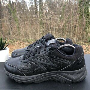 New Balance Womens 840v2 WW840BK2 Black‎ Leather Walking Shoes WOMENS Size 9.5 B